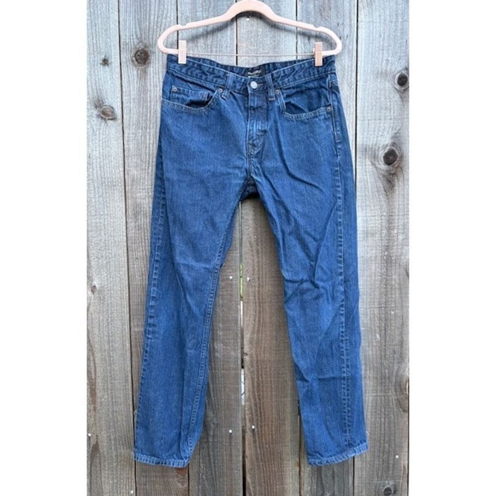 Banana Republic Slim Straight Jeans Medium Wash Denim Blue Pants 31x30โ Womens